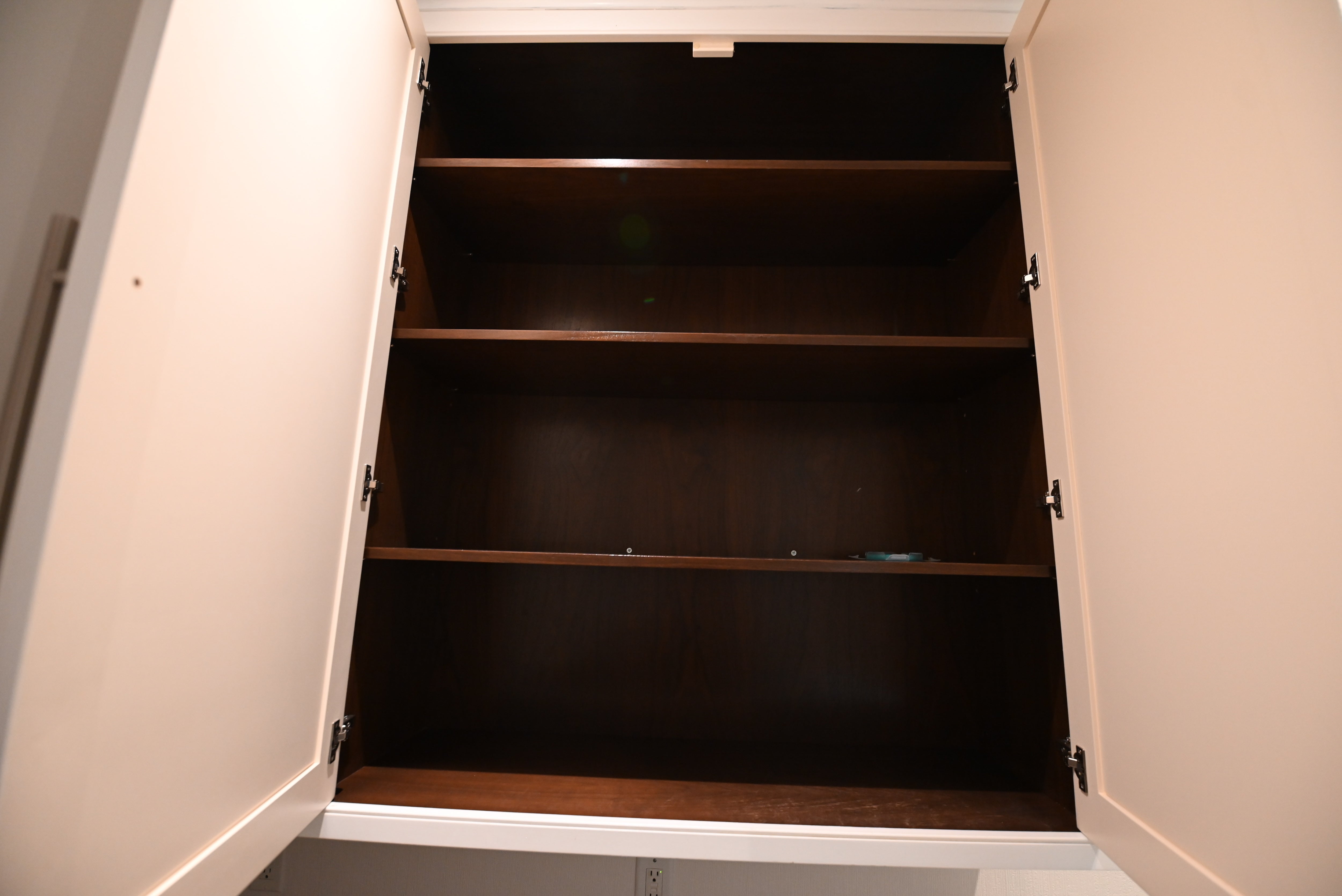 "The Dove" Transitional White Dove Pantry Cabinets