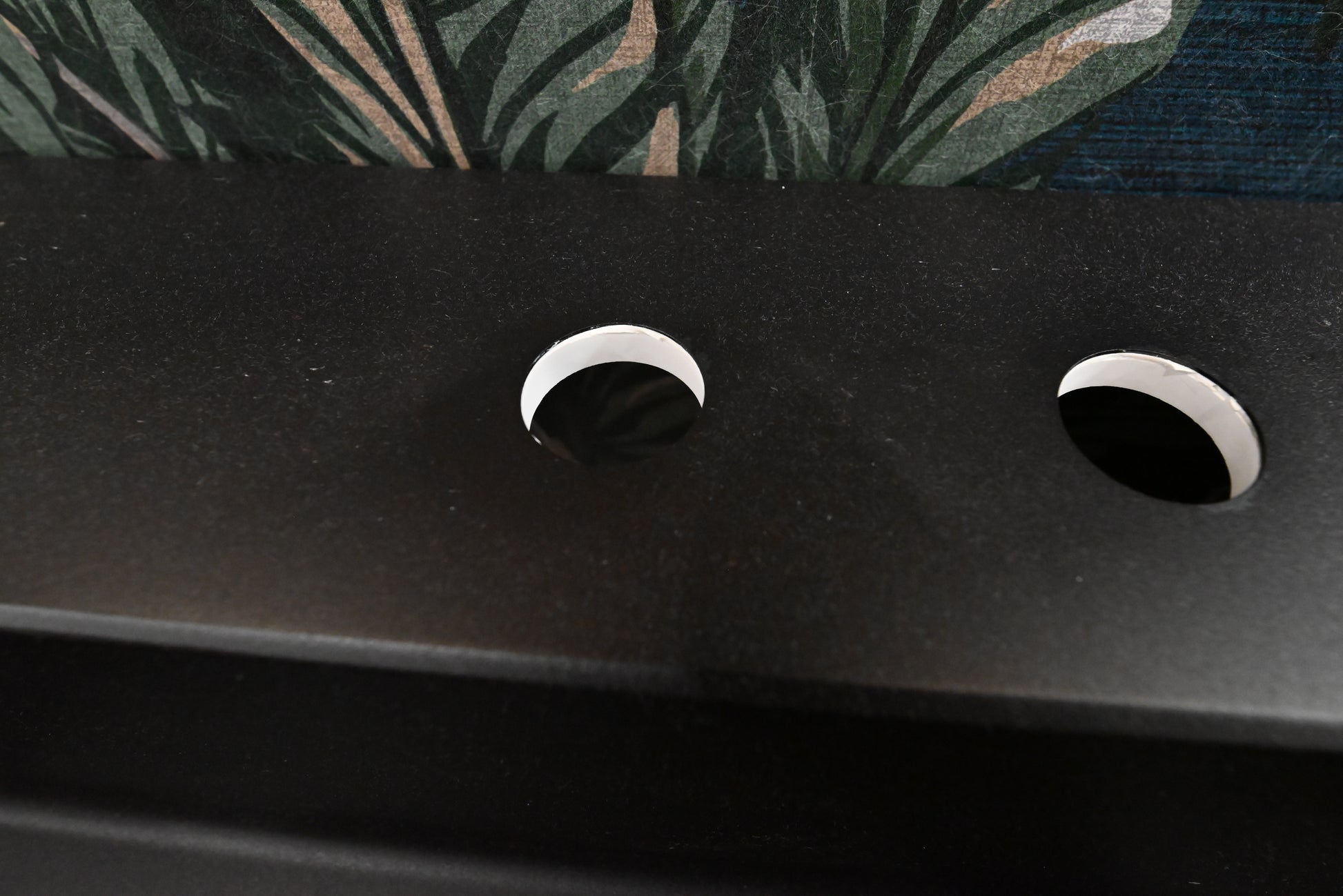 Birex 30" Modern Wood Veneer Floating Vanity with Black Integrated Sink Top