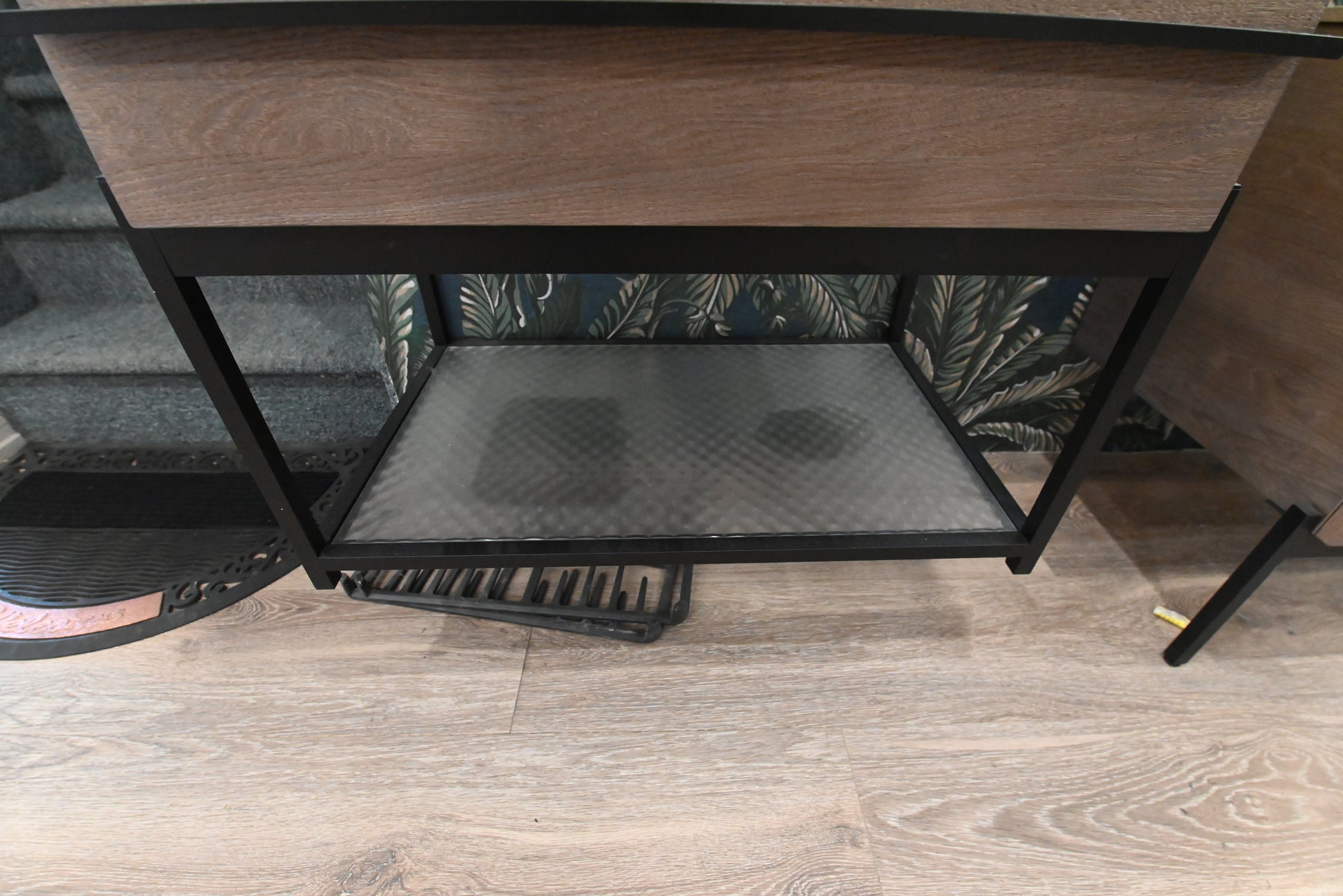 Birex 30" Modern Wood Veneer Floating Vanity with Black Integrated Sink Top