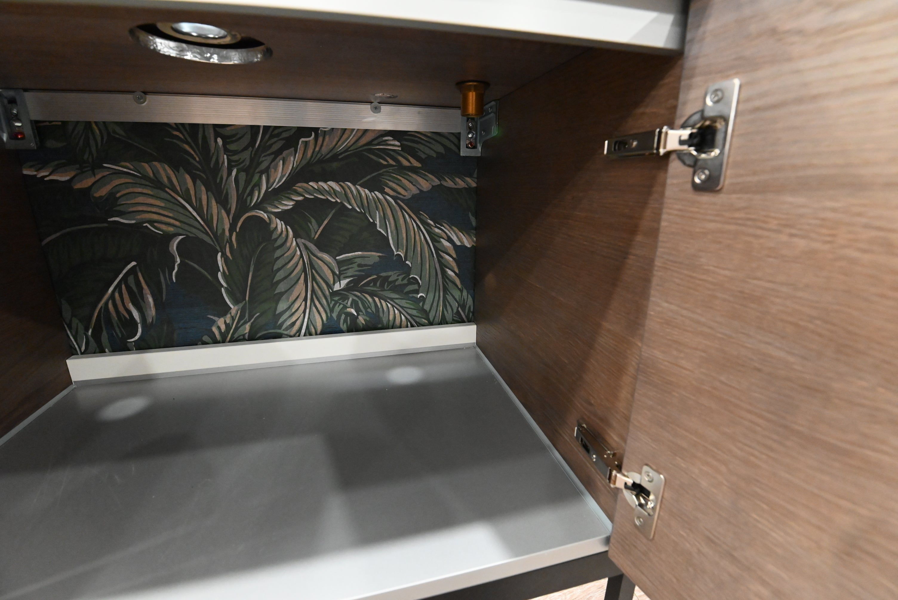 Birex 30" Modern Wall Mount Vanity with Black Top Mount Vessel Sink and Faucet