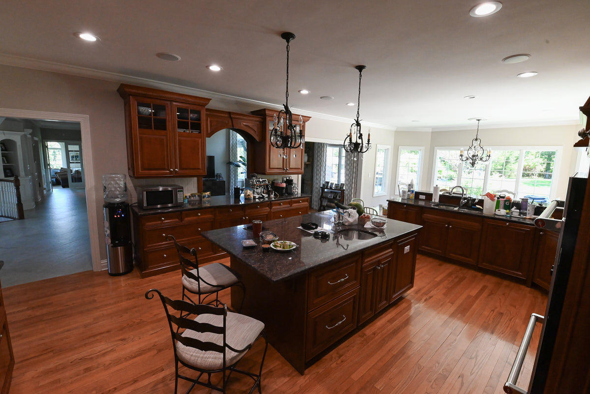 "The Arlington" Traditional Solid Cherry Wood Kitchen with Island