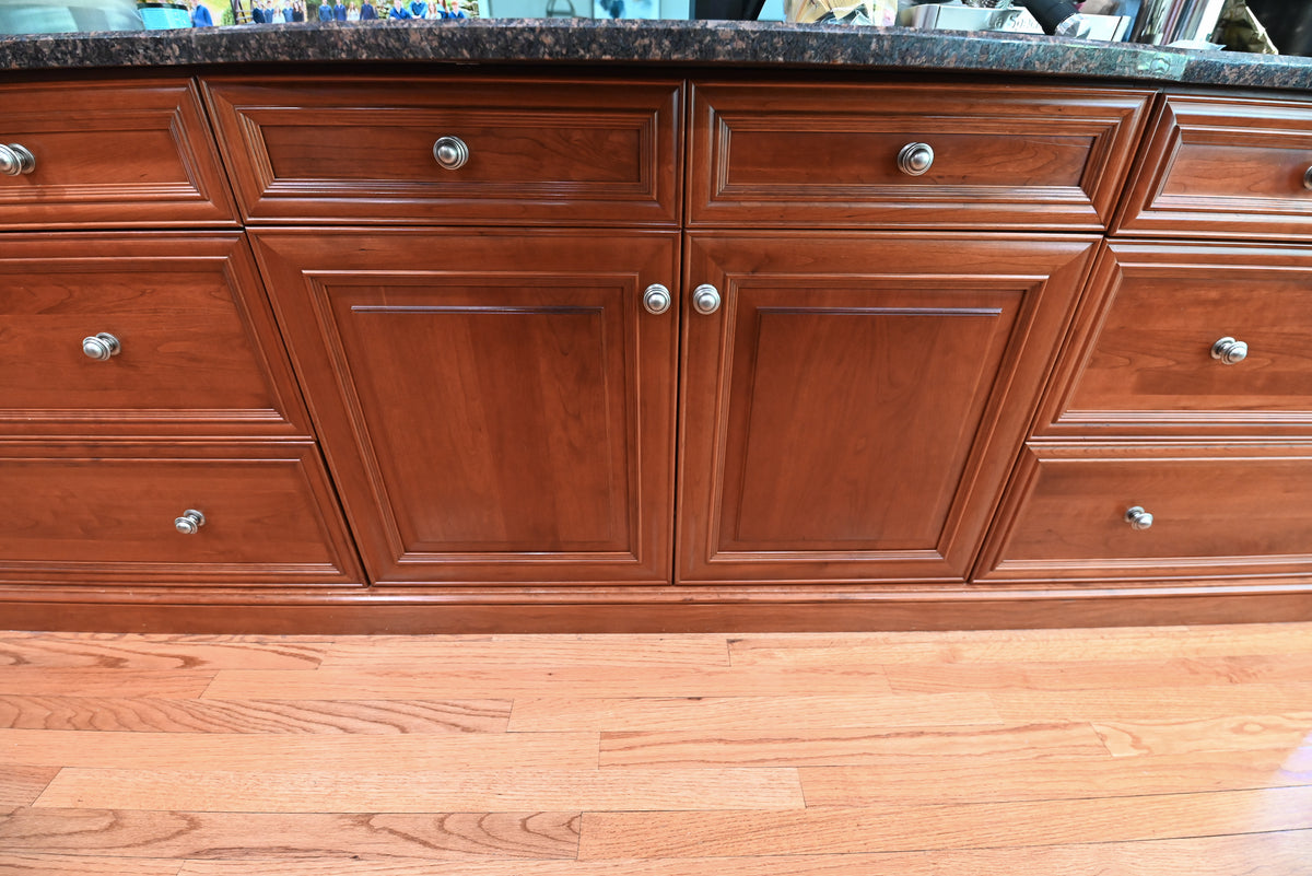 "The Arlington" Traditional Solid Cherry Wood Kitchen with Island