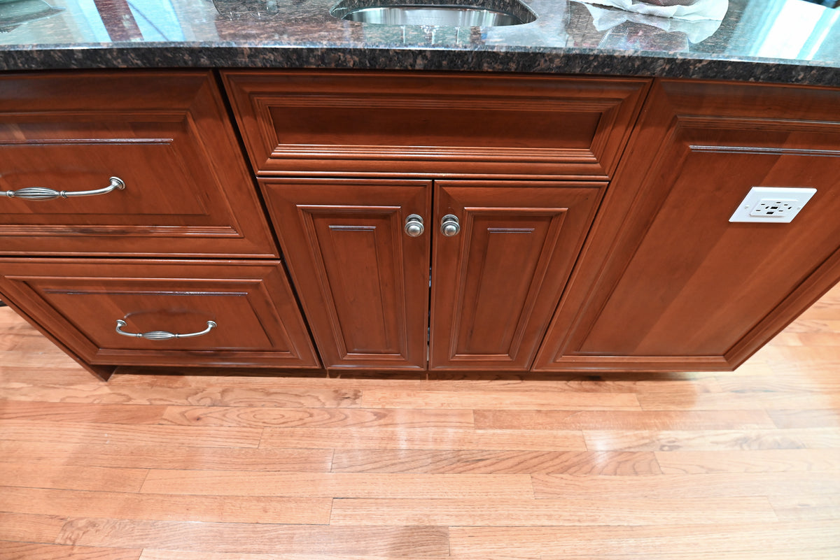 "The Arlington" Traditional Solid Cherry Wood Kitchen with Island
