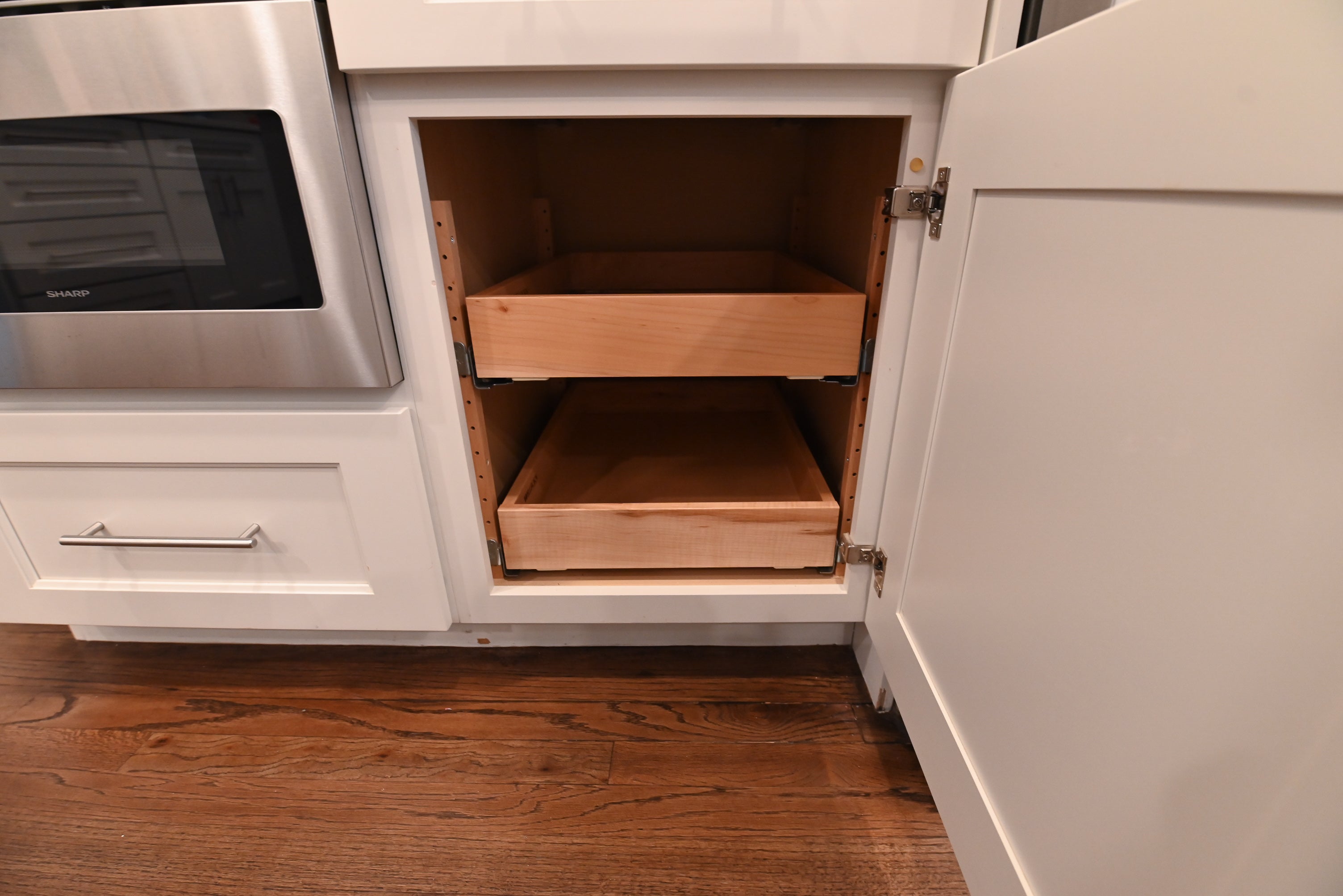 Wellborn Transitional White Kitchen with JennAir Appliances