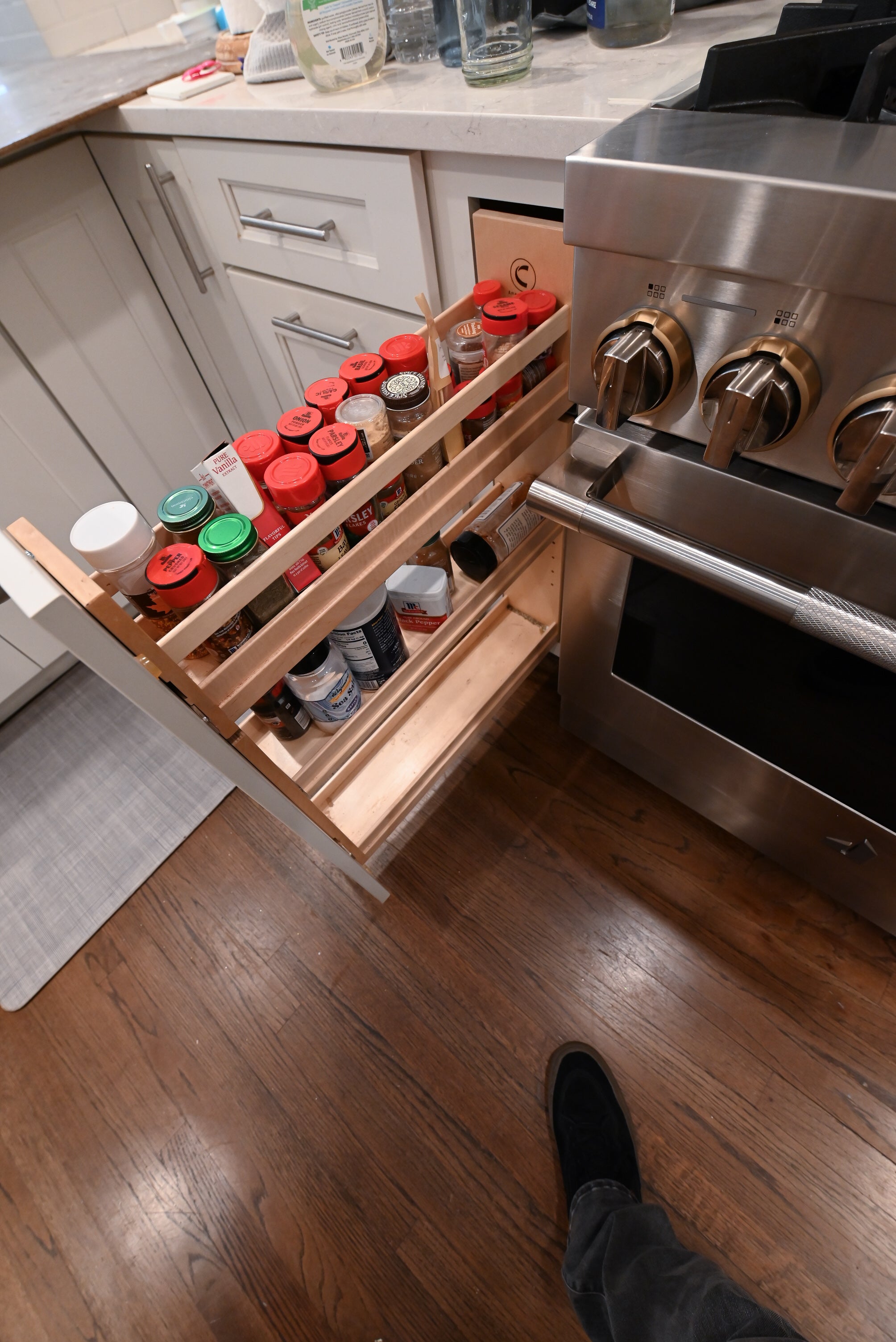 Wellborn Transitional White Kitchen with JennAir Appliances