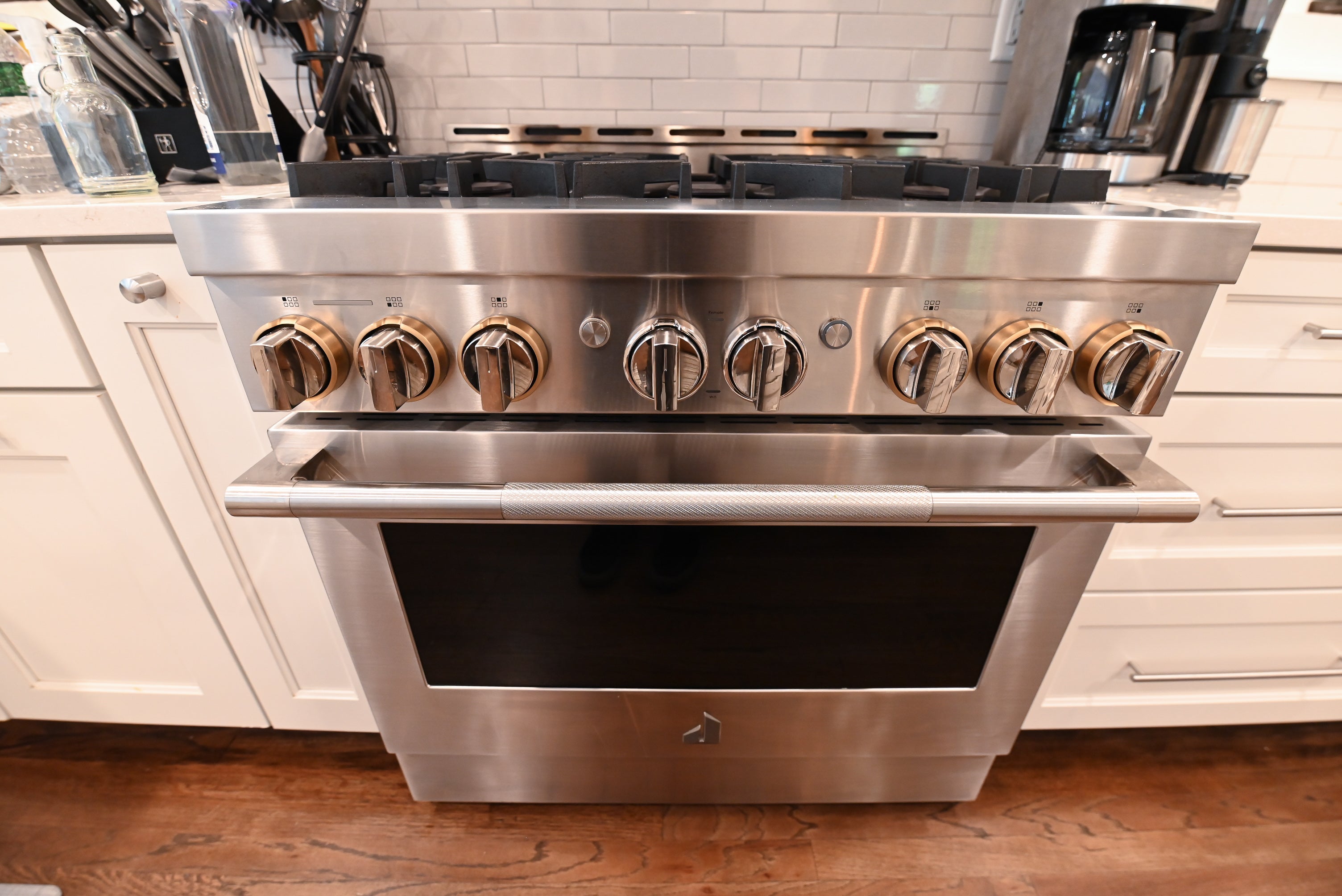 Wellborn Transitional White Kitchen with JennAir Appliances