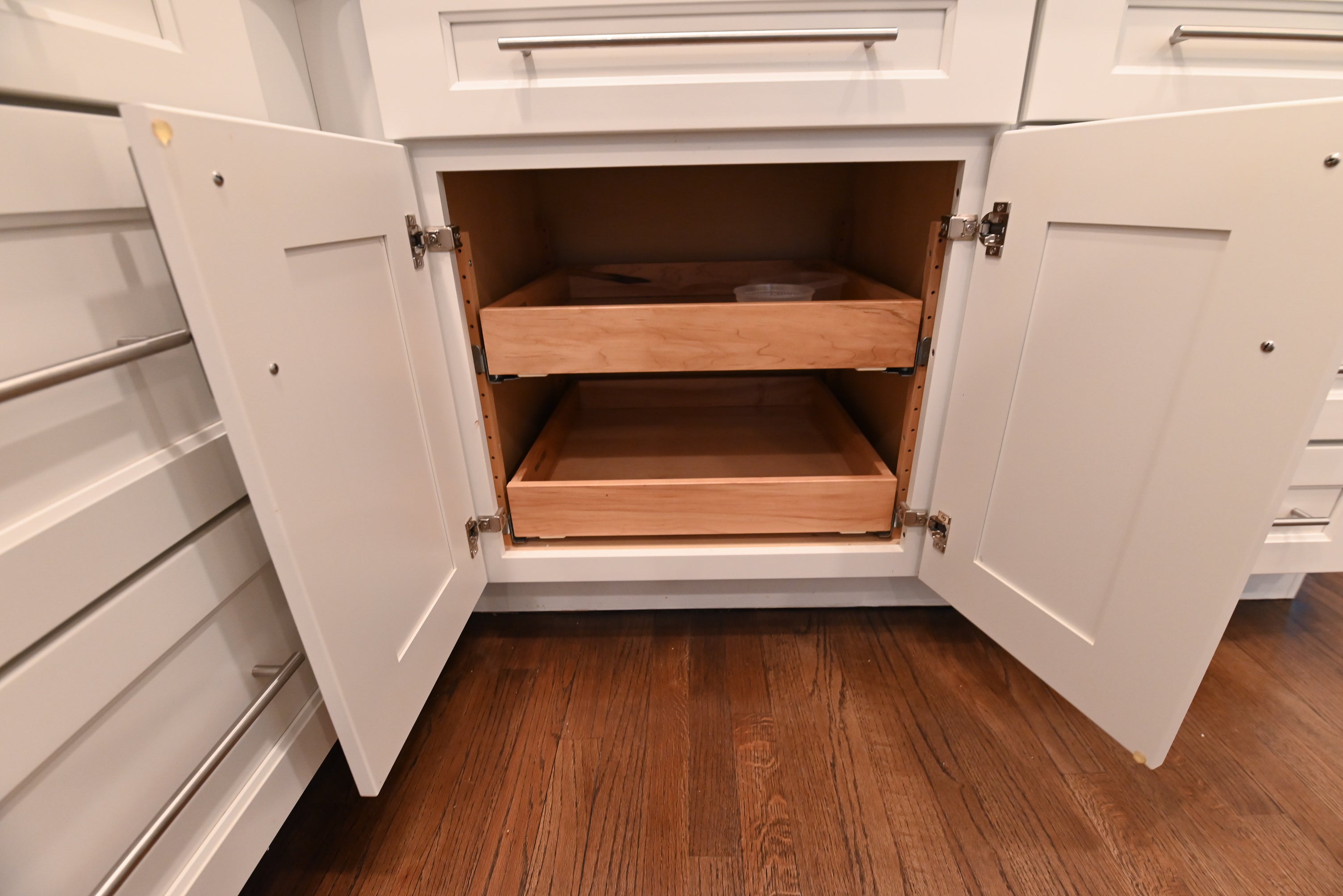 Wellborn Transitional White Kitchen with JennAir Appliances