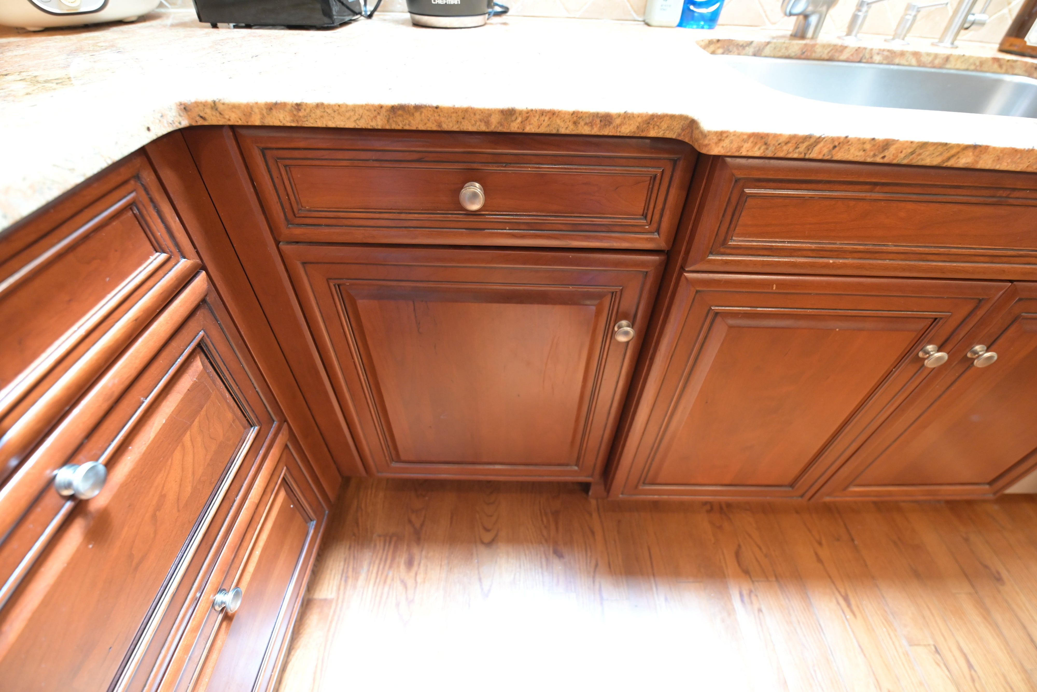 Brookhaven Traditional Wooden Kitchen with Island & Sub-Zero Refrigerator