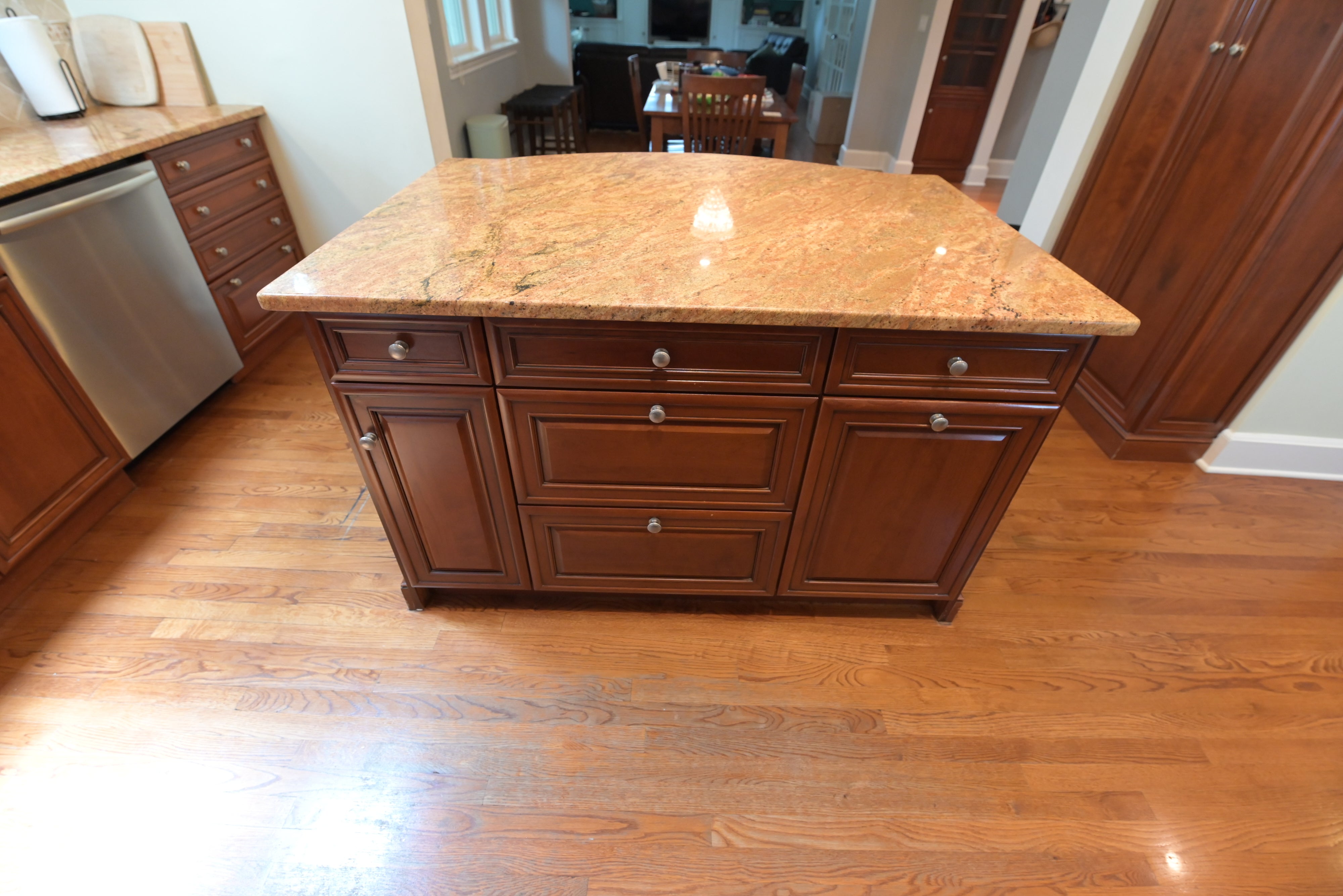 Brookhaven Traditional Wooden Kitchen with Island & Sub-Zero Refrigerator