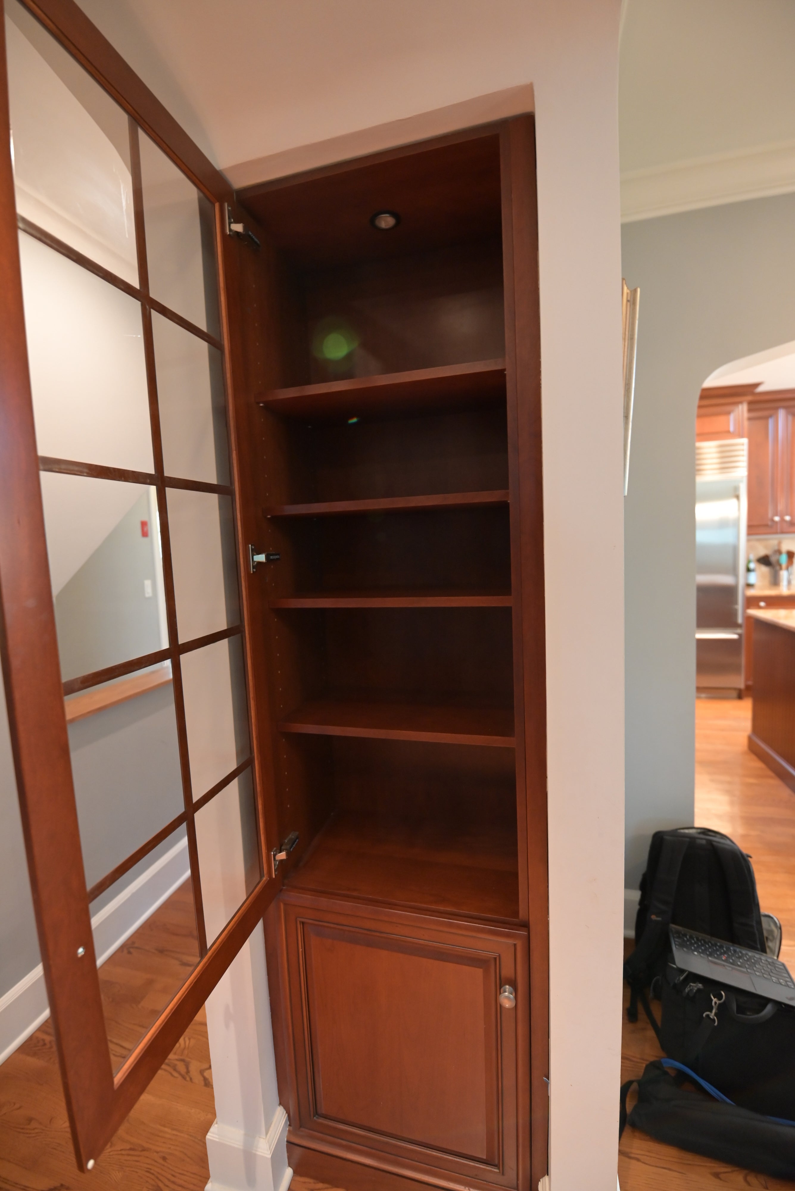Brookhaven Traditional Wooden Kitchen with Island & Sub-Zero Refrigerator