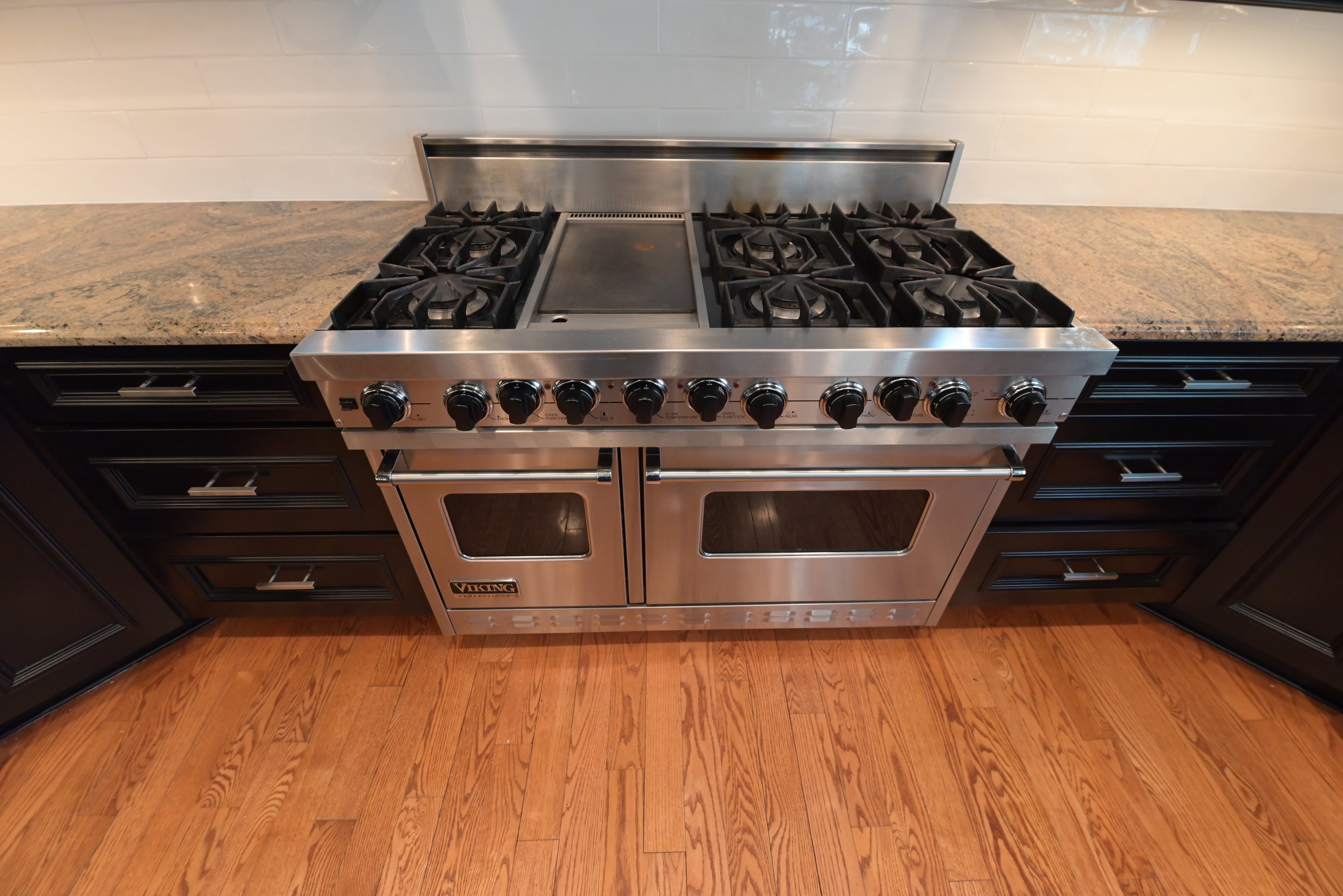 "The Onyx" Transitional Jet Black Kitchen with Island & Appliances