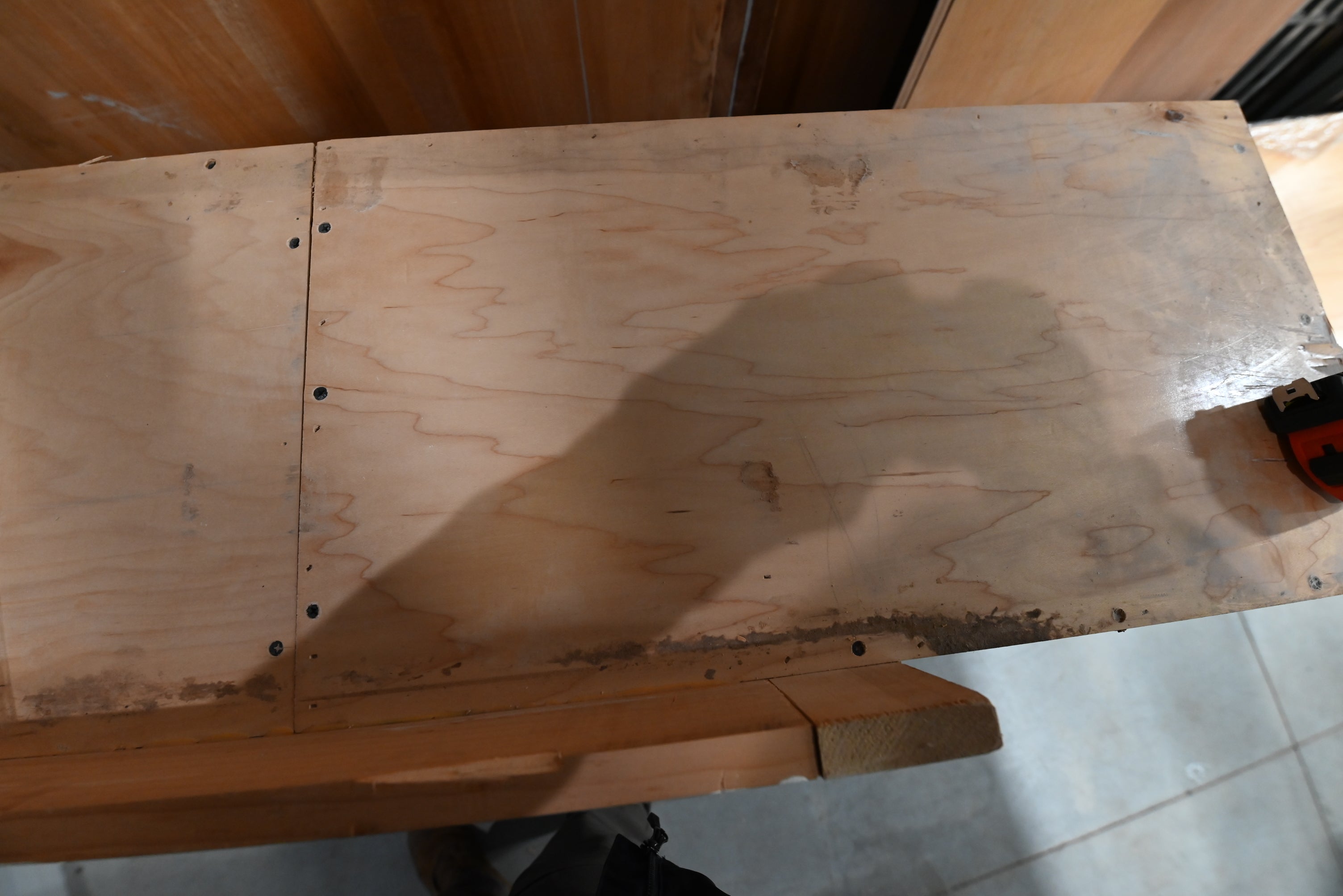 Traditional Grey Kitchen with Island and Wood Countertops