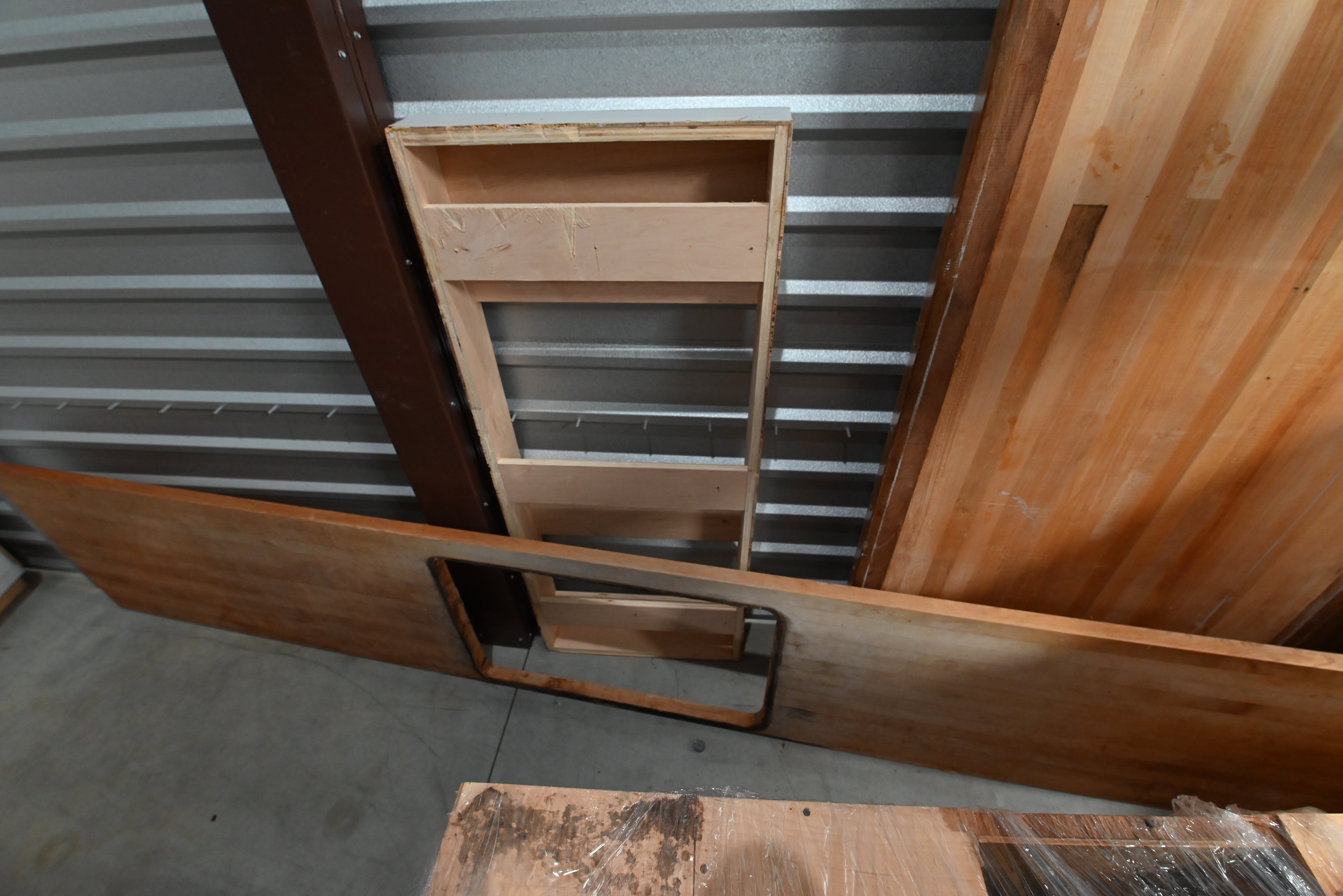 Traditional Grey Kitchen with Island and Wood Countertops
