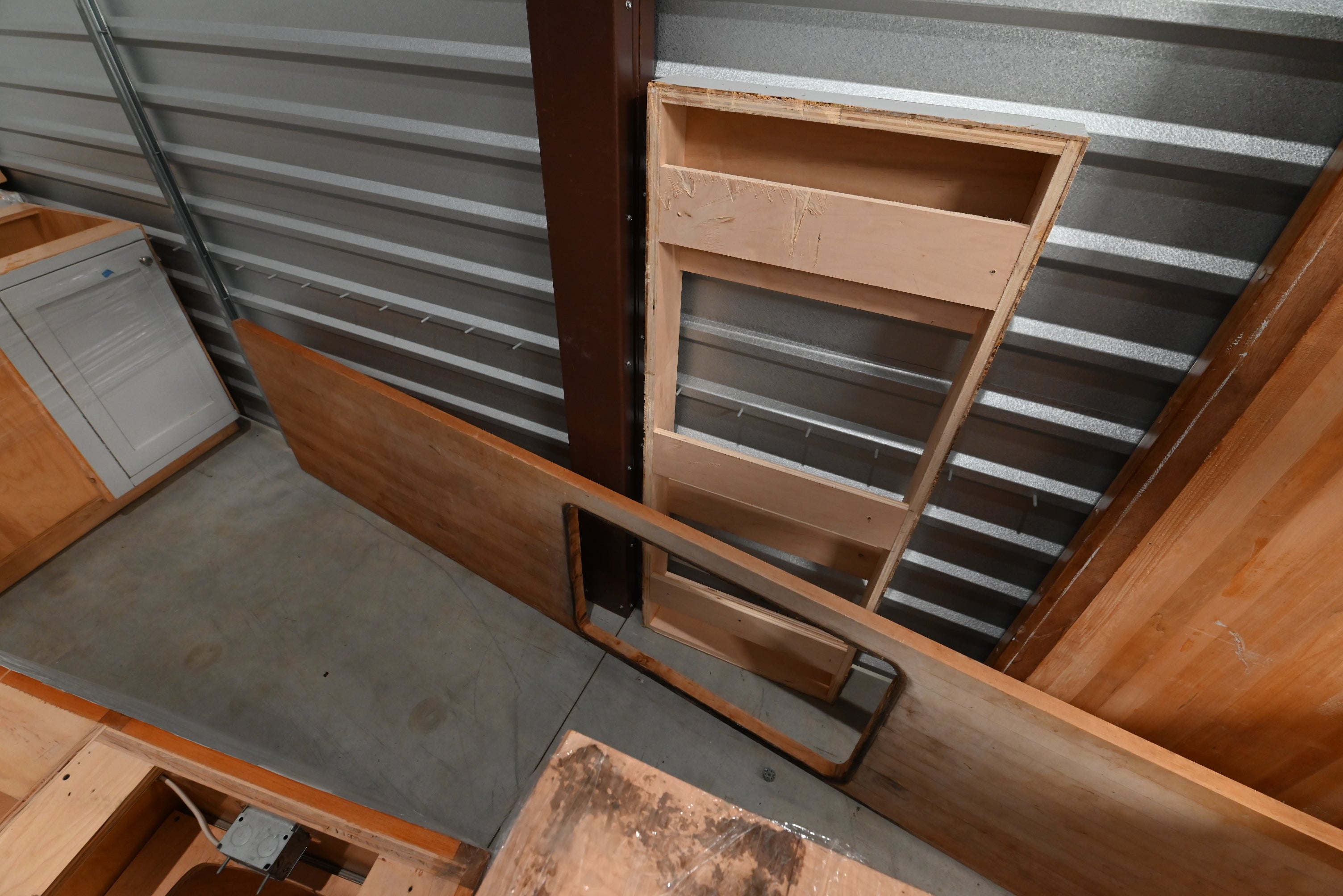 Traditional Grey Kitchen with Island and Wood Countertops