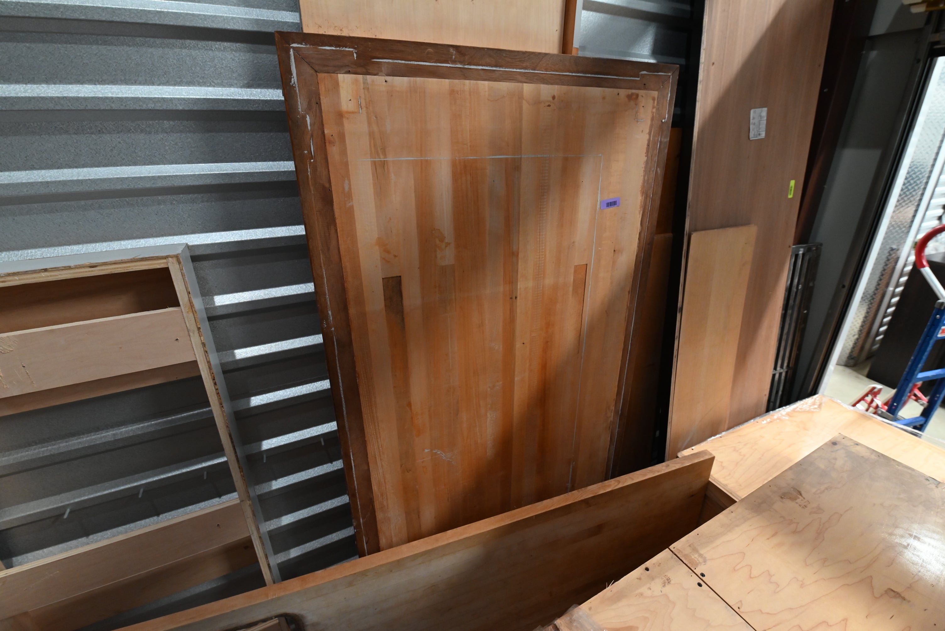 Traditional Grey Kitchen with Island and Wood Countertops