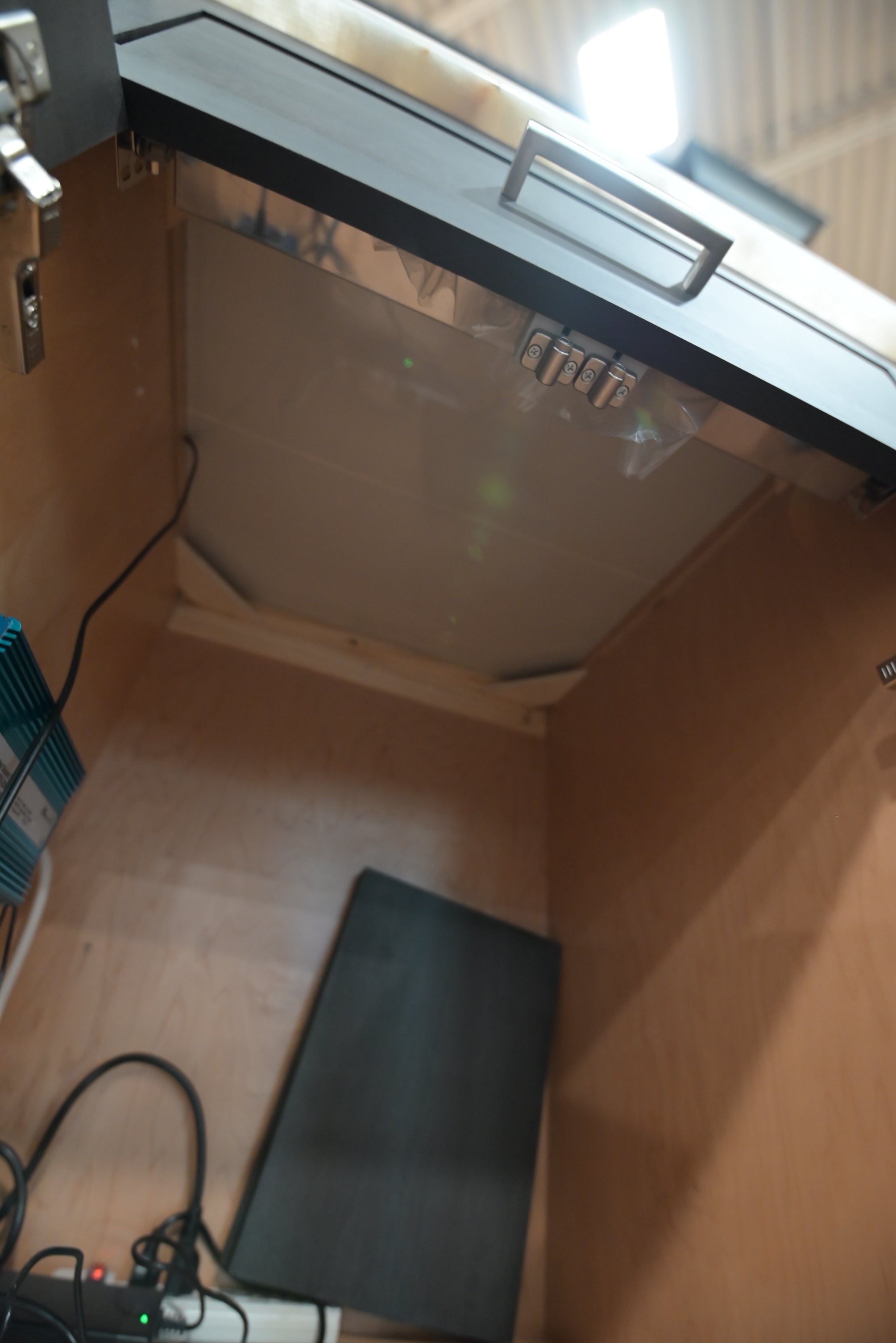 Kemper Transitional Matte Black Dry Bar with Wine Cooler