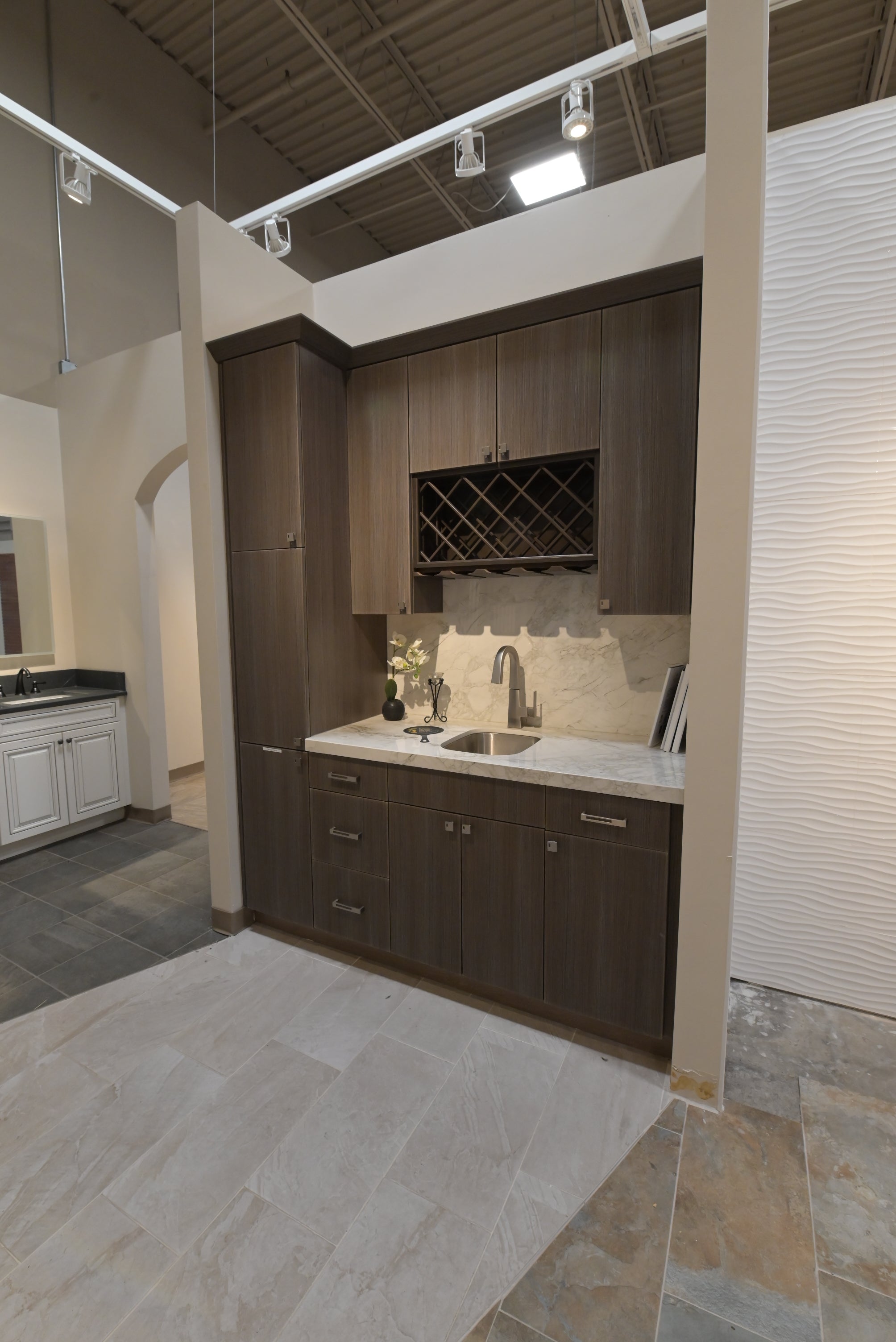 Kitchen Craft classic modern wood grain wet bar cabinetry