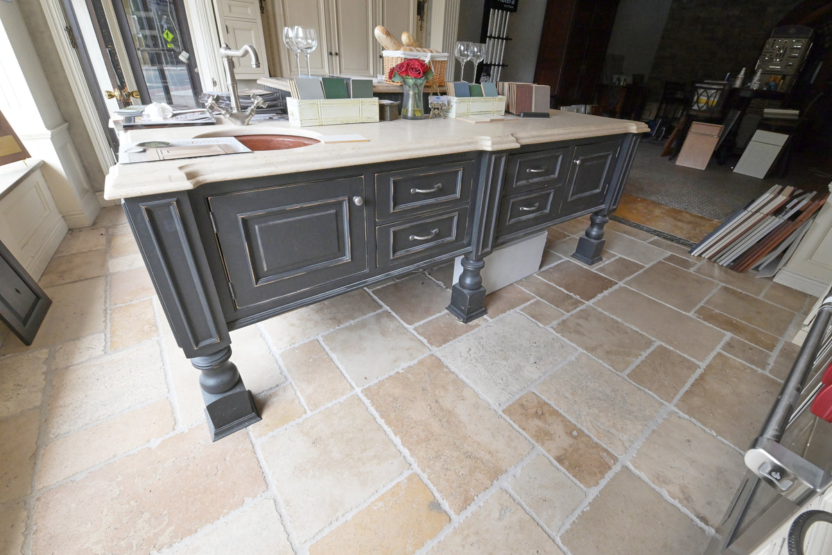 Wood-Mode Cream Froth Traditional Kitchen with Island
