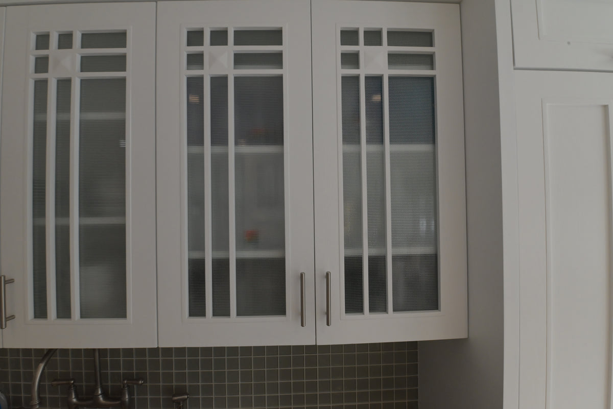 "The Roxbury" Transitional White Kitchen with Island & Sub-Zero Refrigerator