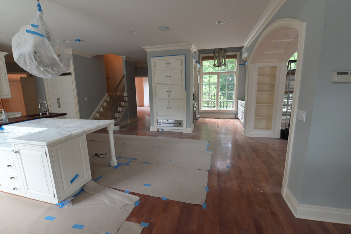 "The Clair" Transitional White Solid Wood Kitchen with Island