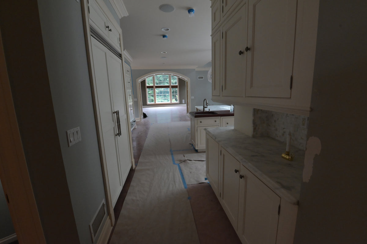 "The Clair" Transitional White Solid Wood Kitchen with Island