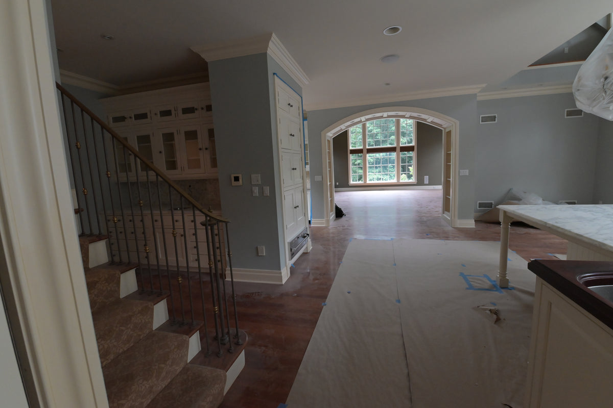 "The Clair" Transitional White Solid Wood Kitchen with Island