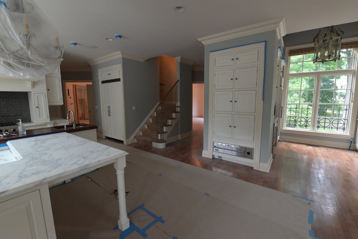 "The Clair" Transitional White Solid Wood Kitchen with Island