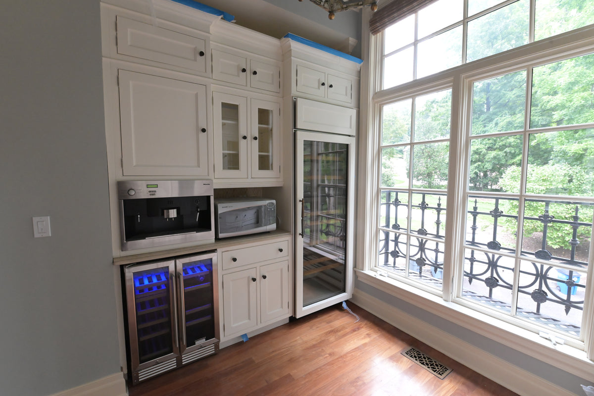 "The Clair" Transitional White Solid Wood Wet Bar