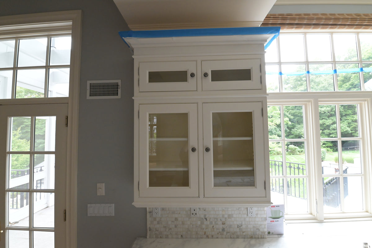 "The Clair" Transitional White Solid Wood Kitchen with Island