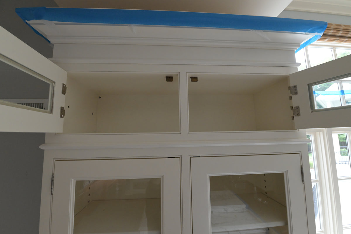"The Clair" Transitional White Solid Wood Kitchen with Island