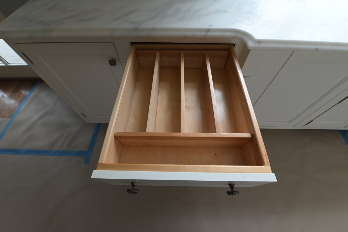 "The Clair" Transitional White Solid Wood Kitchen with Island