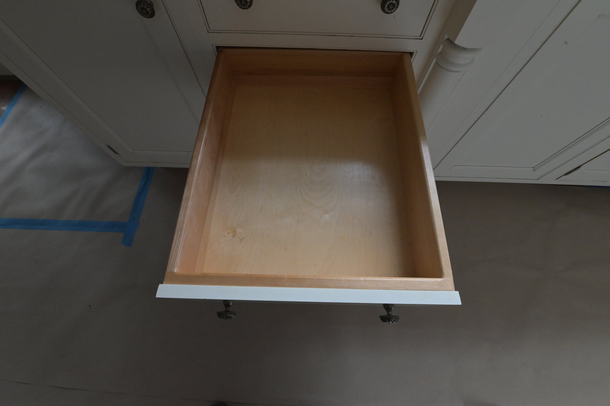 "The Clair" Transitional White Solid Wood Kitchen with Island
