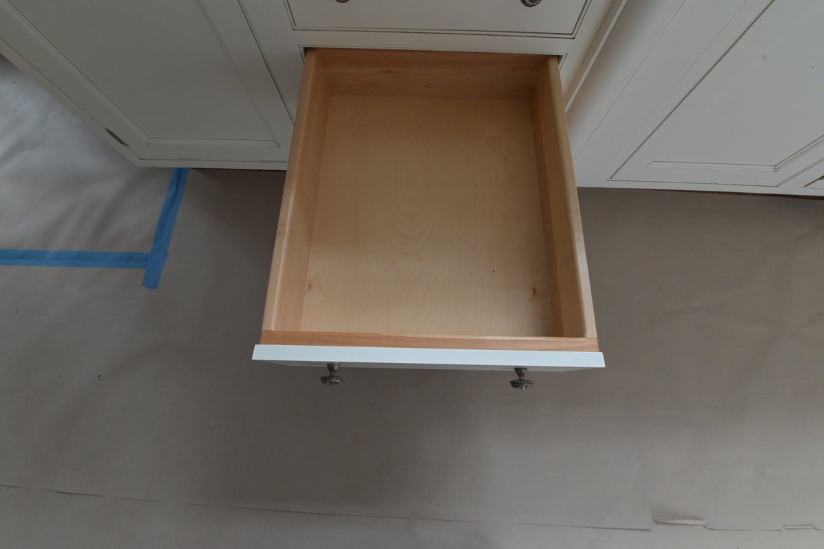 "The Clair" Transitional White Solid Wood Kitchen with Island