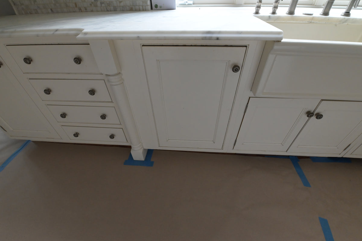 "The Clair" Transitional White Solid Wood Kitchen with Island