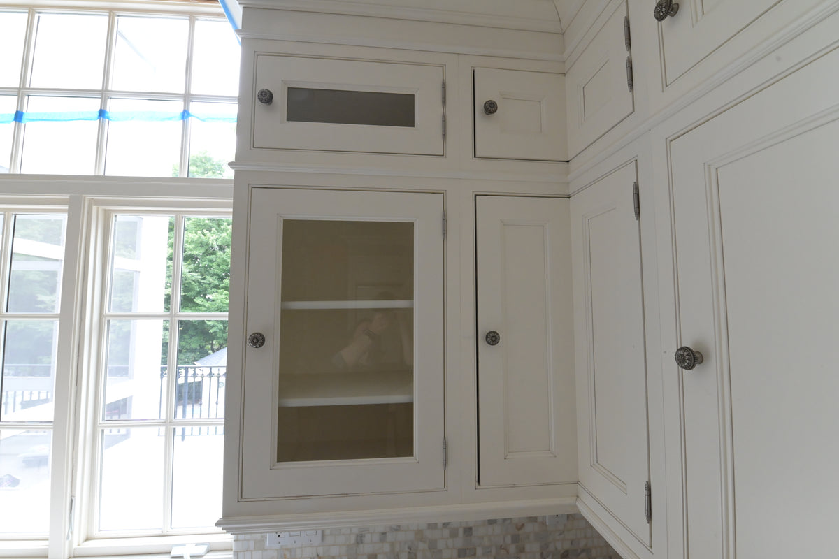"The Clair" Transitional White Solid Wood Kitchen with Island
