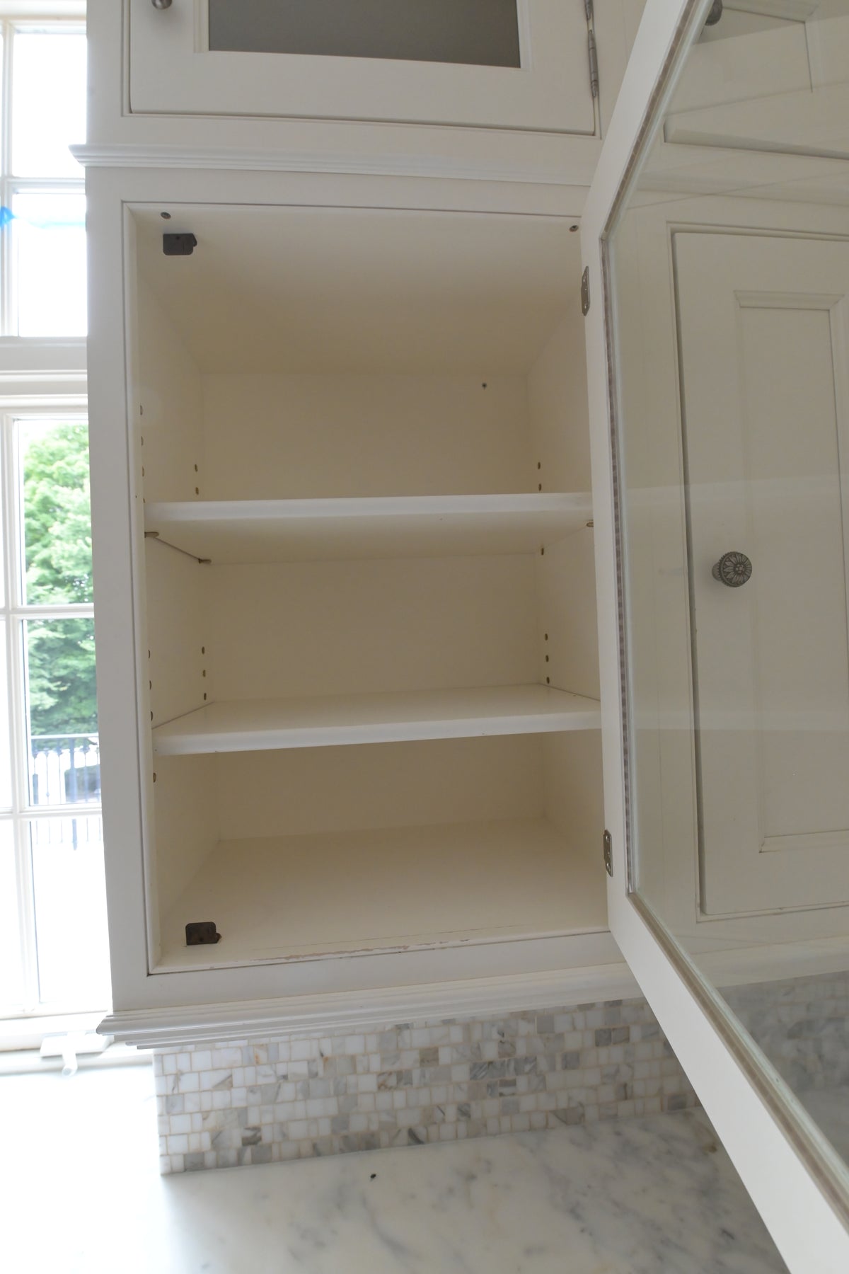 "The Clair" Transitional White Solid Wood Kitchen with Island