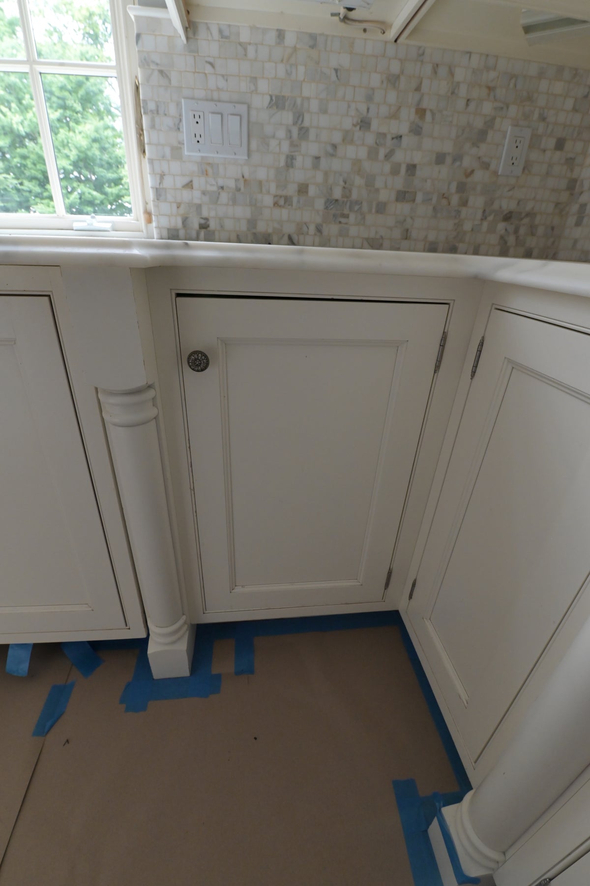 "The Clair" Transitional White Solid Wood Kitchen with Island
