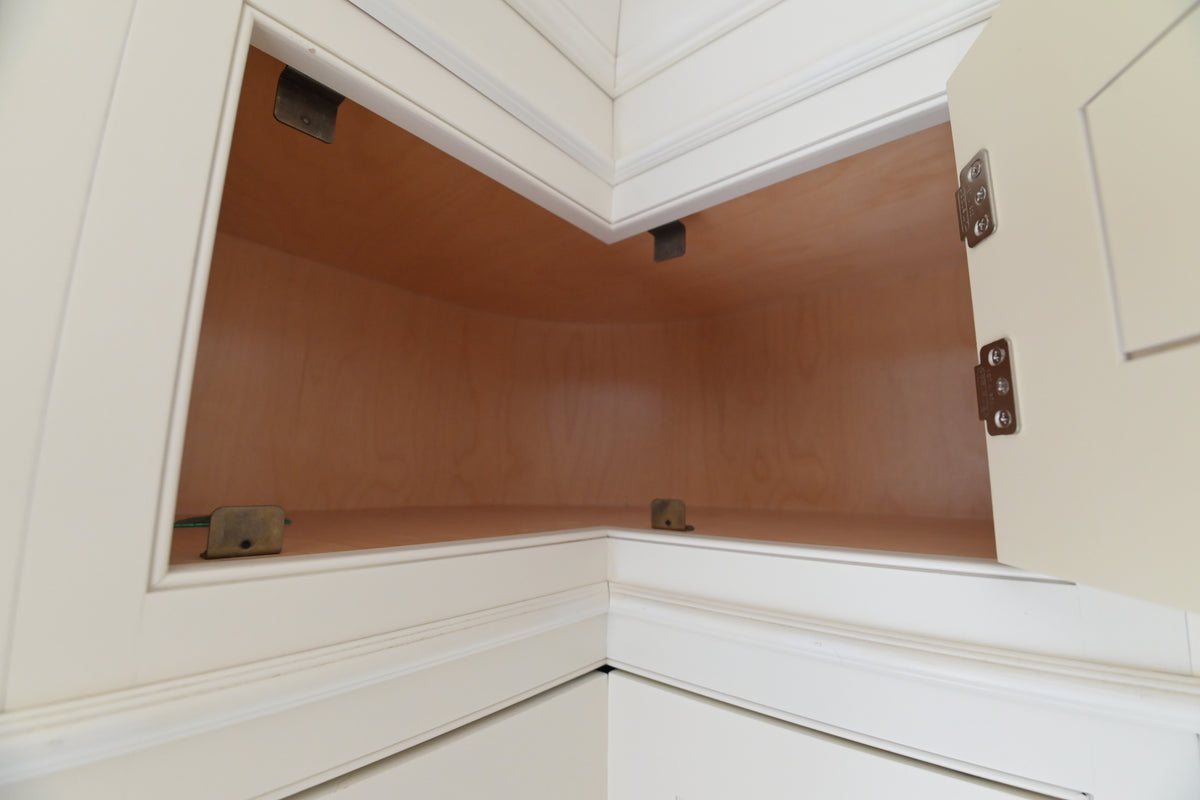 "The Clair" Transitional White Solid Wood Kitchen with Island