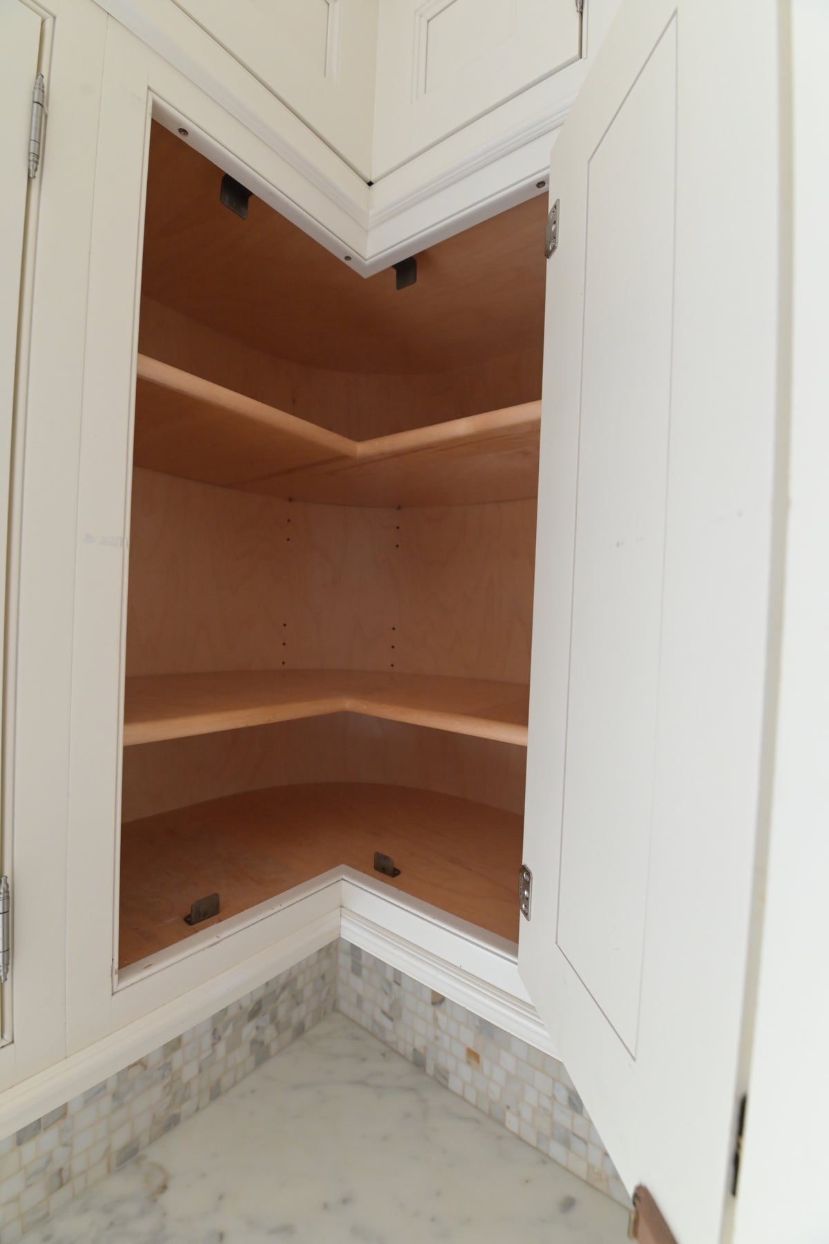"The Clair" Transitional White Solid Wood Kitchen with Island