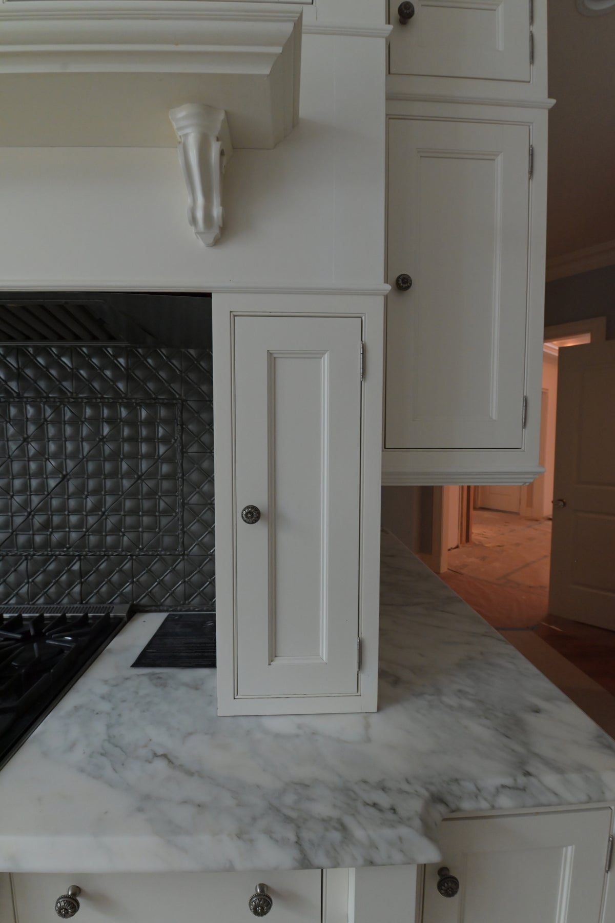 "The Clair" Transitional White Solid Wood Kitchen with Island