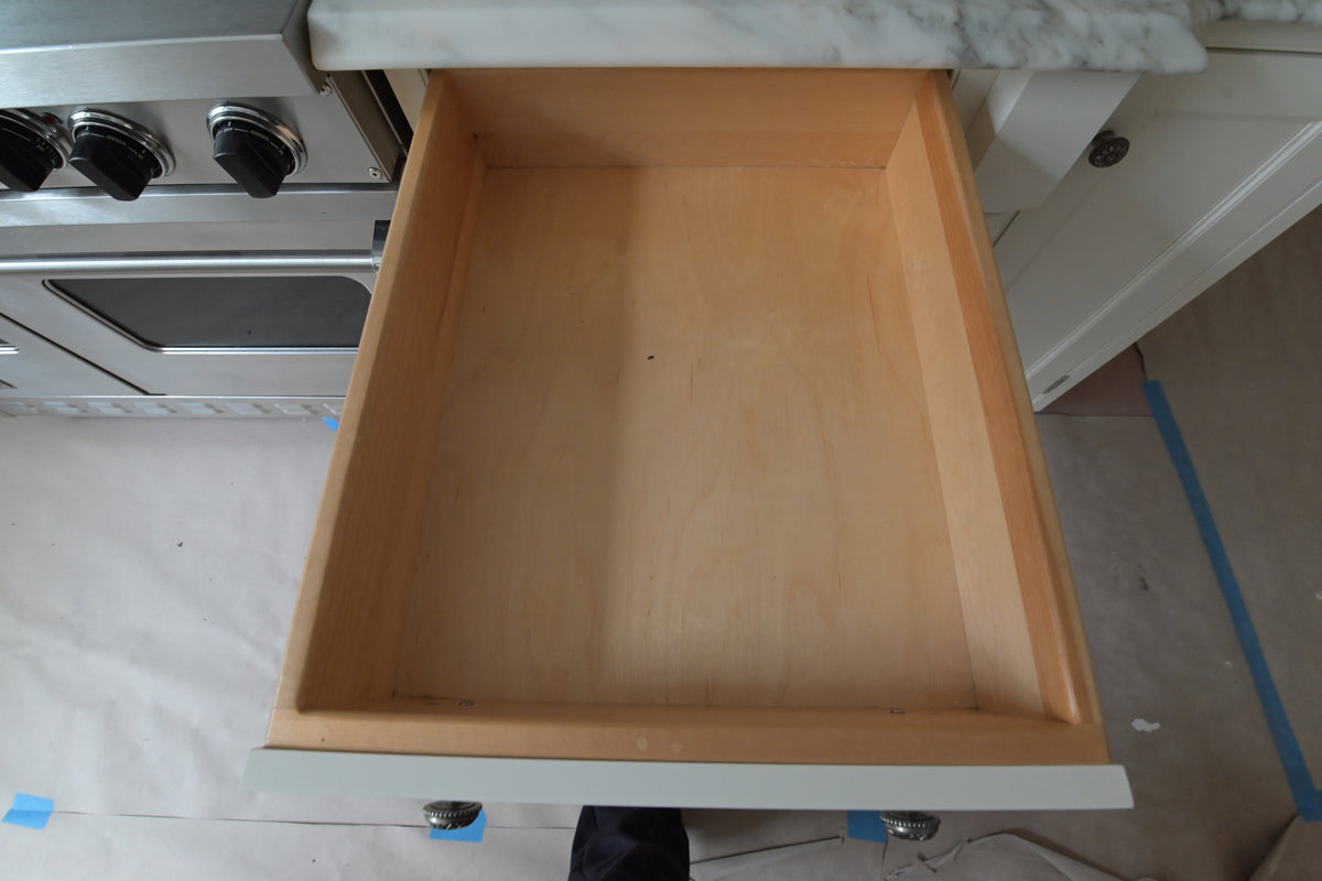 "The Clair" Transitional White Solid Wood Kitchen with Island