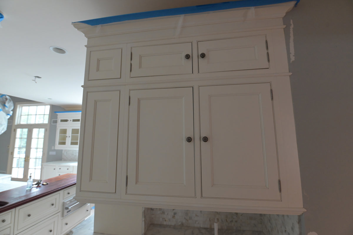 "The Clair" Transitional White Solid Wood Kitchen with Island