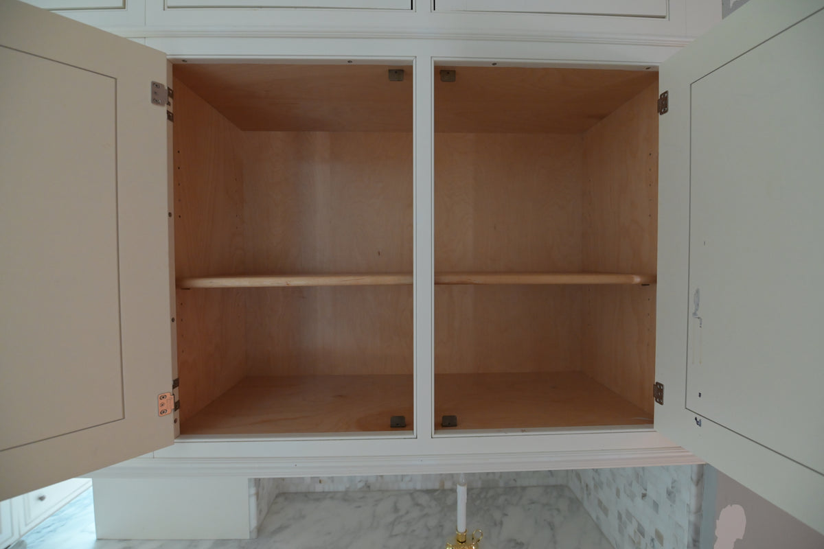 "The Clair" Transitional White Solid Wood Kitchen with Island