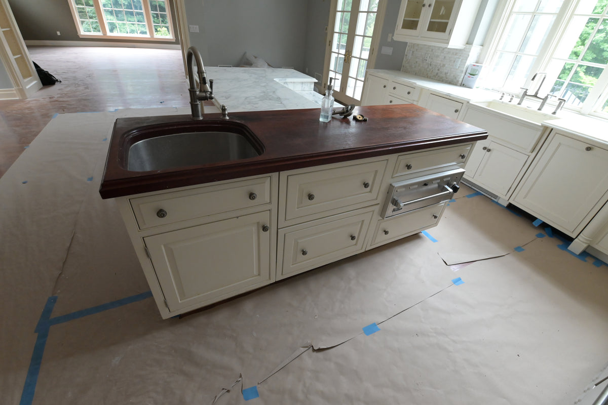 "The Clair" Transitional White Solid Wood Kitchen with Island