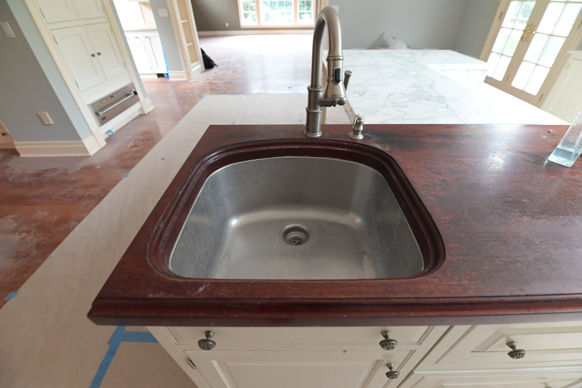 "The Clair" Transitional White Solid Wood Kitchen with Island