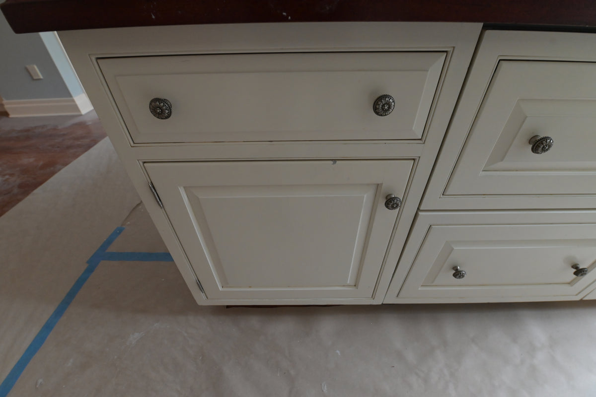 "The Clair" Transitional White Solid Wood Kitchen with Island