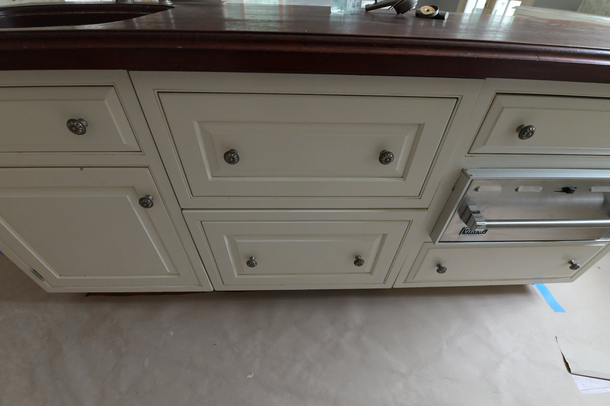"The Clair" Transitional White Solid Wood Kitchen with Island