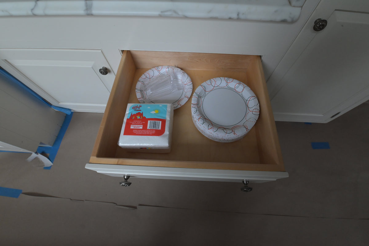"The Clair" Transitional White Solid Wood Kitchen with Island