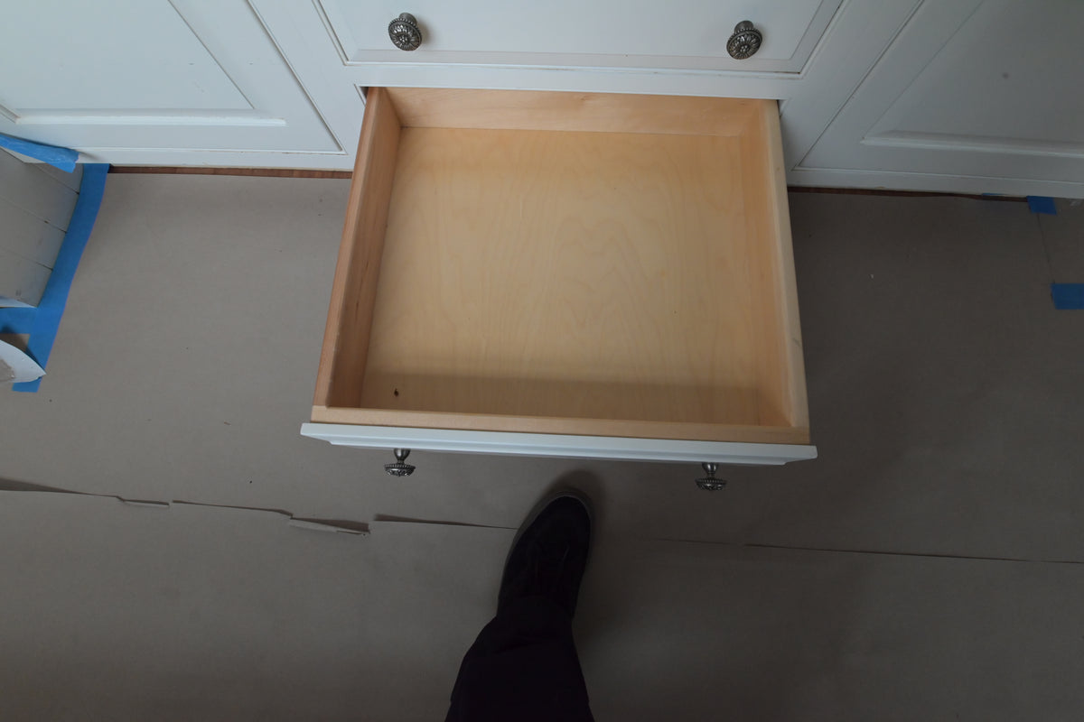 "The Clair" Transitional White Solid Wood Kitchen with Island