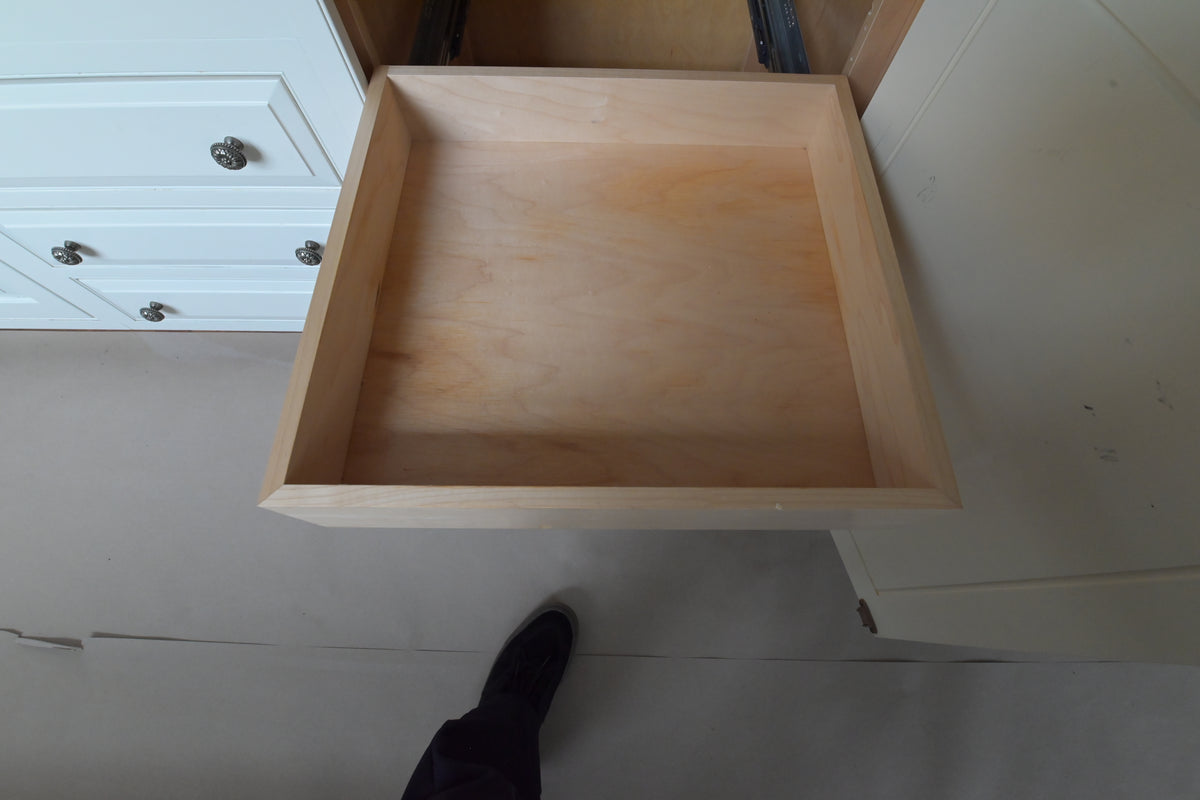 "The Clair" Transitional White Solid Wood Kitchen with Island